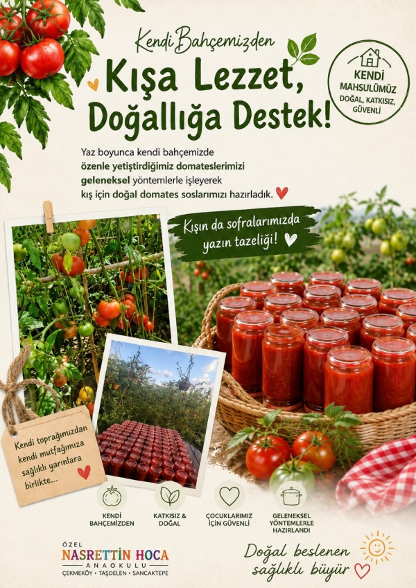 Kendi Bahçemizden ve En Doğalından...